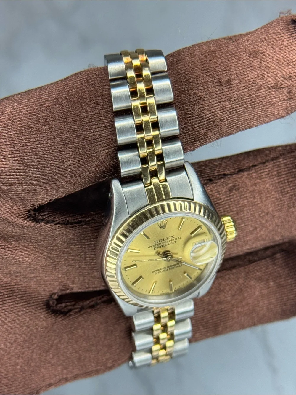 Rolex 69173 Two-Tone Ladies Datejust Champagne Dial Watch